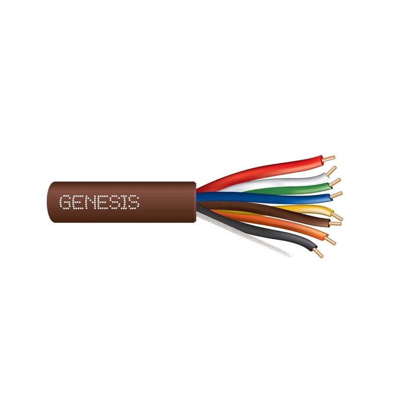 Cable 8/C (18/1 + 20/7) sólido Cobre T-STAT CL2 Café GEN 250 pies