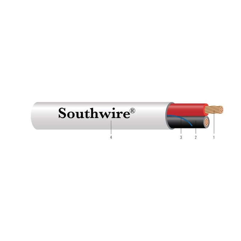 Cable redondo para bocinas CL3 16 AWG 65 hilos — Verde, 500 pies