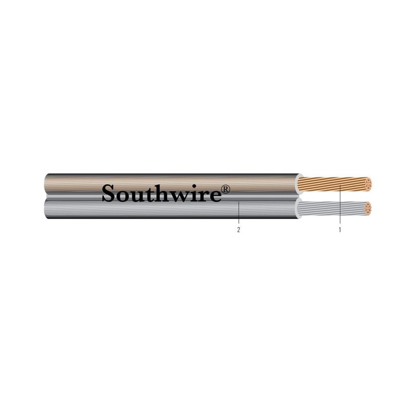 Cable plano para bocinas CL3 22 AWG 7 hilos — Negro, 1500 pies