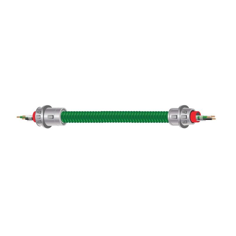 Conjunto de cable modular MCHC para instalaciones de salud EZ-QUICK™ 12 AWG 2 hilos — Negro