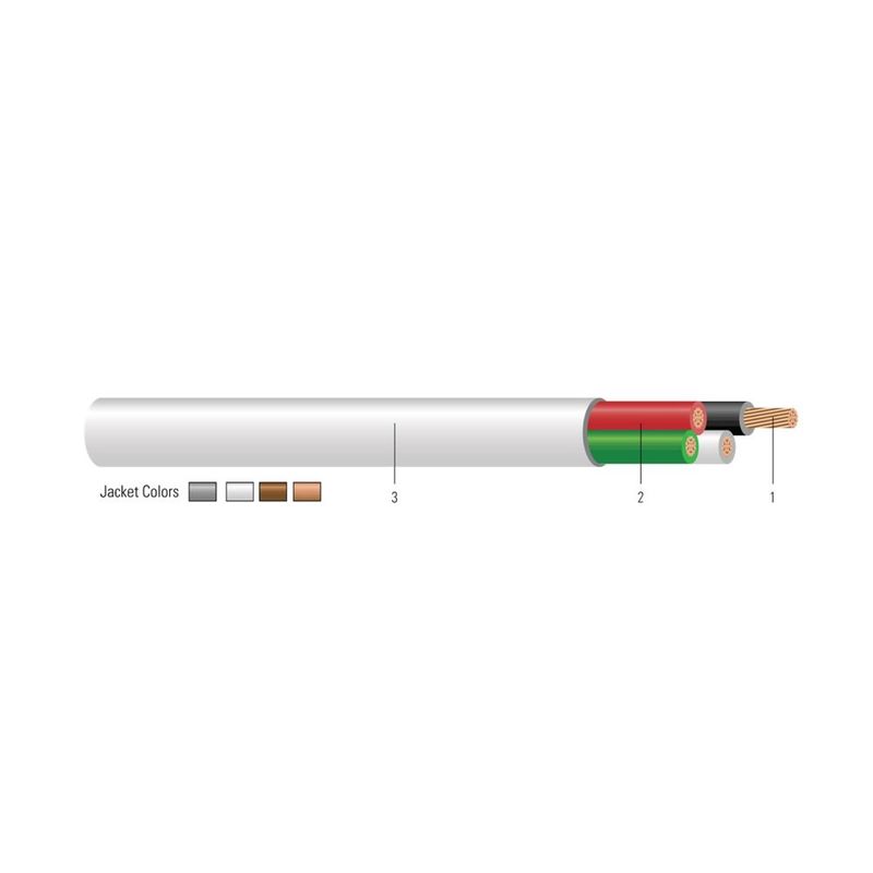 Cable 22 sólido Cobre 4/C N/S CM/CL2 PVC BEIGE 500 pies