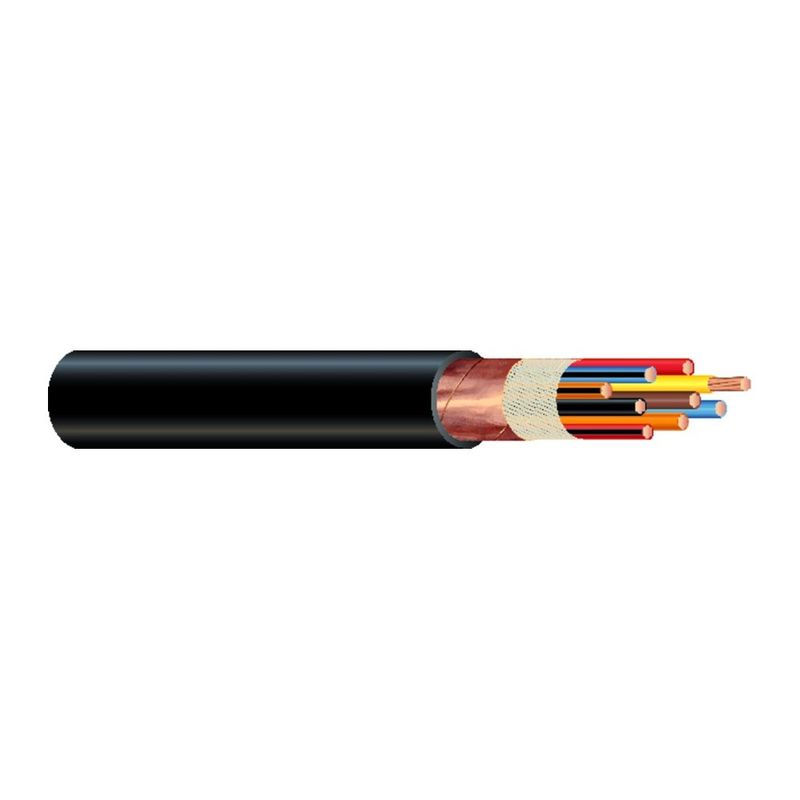 CABLE DE CONTROL BLINDADO CU FRXLPE CPE-TP 12 AWG 7 hilos — Negro