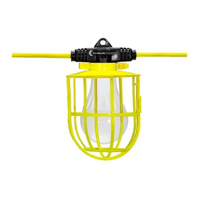 Hang-A-Light 14/3 100 pies Cadena de Luces LED con Jaula de Plástico con Interconexiones-Focos