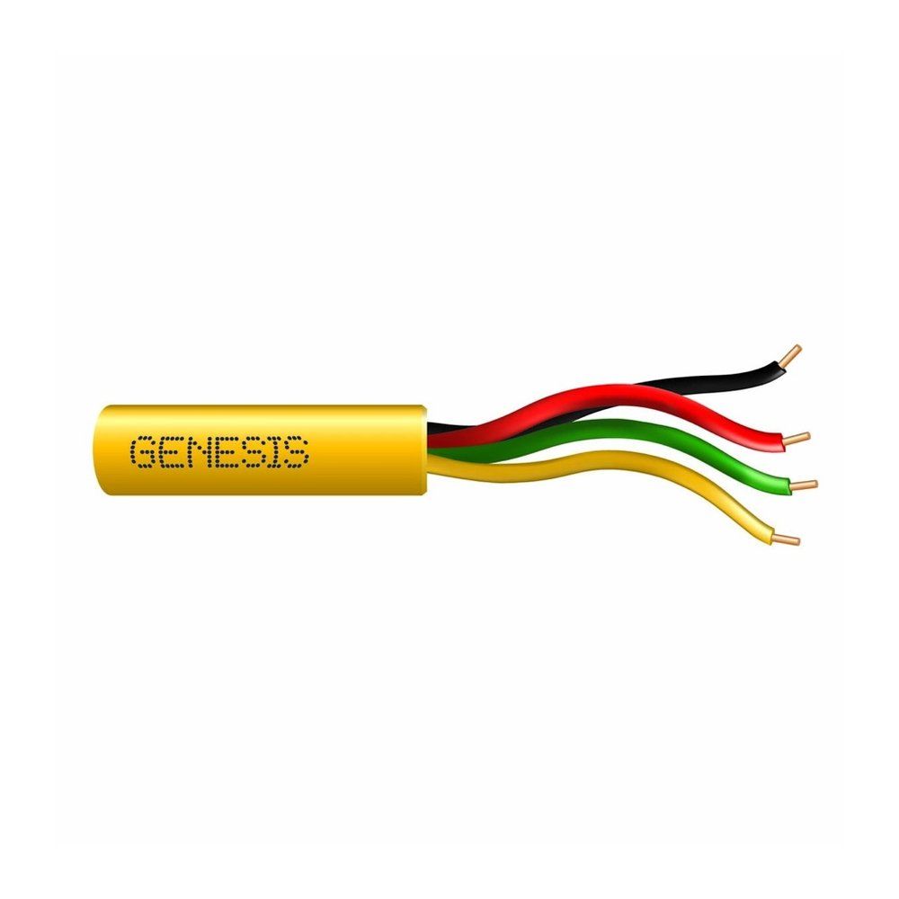 Cable 22 sólido 4/C Cobre CL2R/FPLR/CMR Amarillo GEN 1000 pies