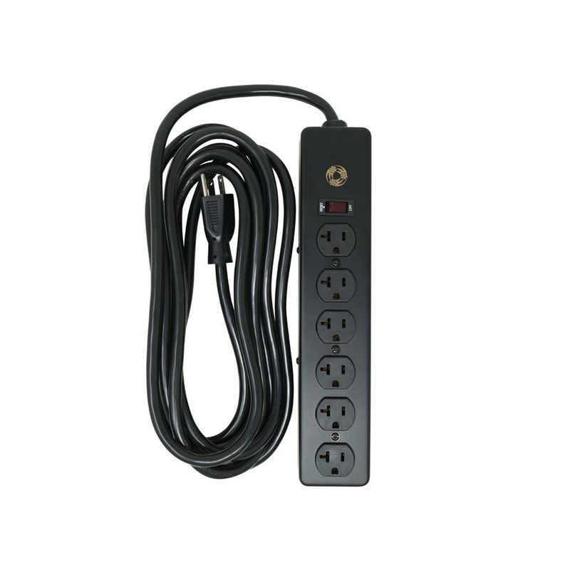 MULTICONTACTO TODO METÁLICO SOUTHWIRE CON CLASIFICACIÓN DE 20 AMP, 6 TOMACORRIENTES, NEMA 5-20 P&amp;R, CABLE 12/3 DE 6 PIES