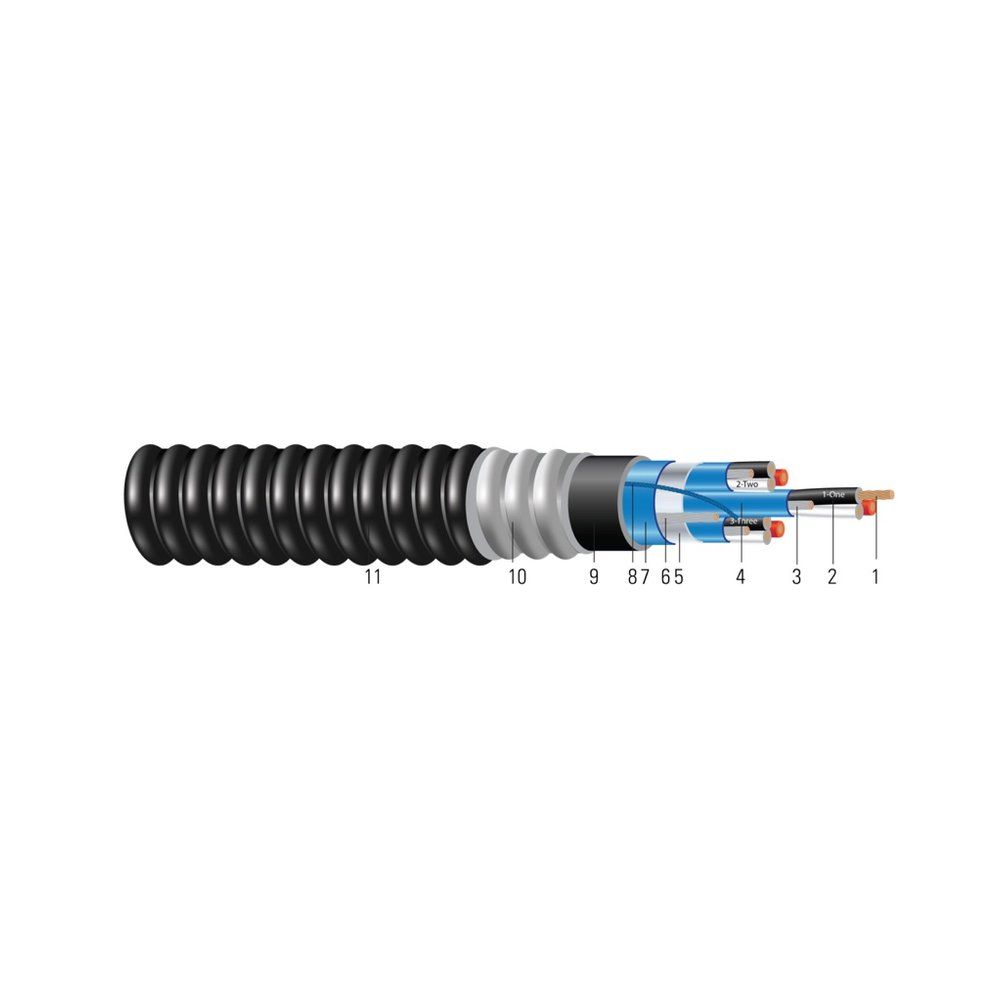 Cable 16 1-TRIAD Cobre TFN ARMOR-XTRA MC-HL 600V Negro PVC JACKET