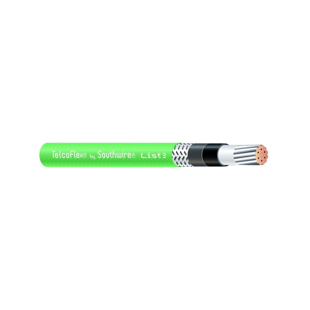 Alambre y cable de energía para telecomunicaciones TELCOFLEX® L3 350 KCMIL 37 hilos — Verde, 2000 pies