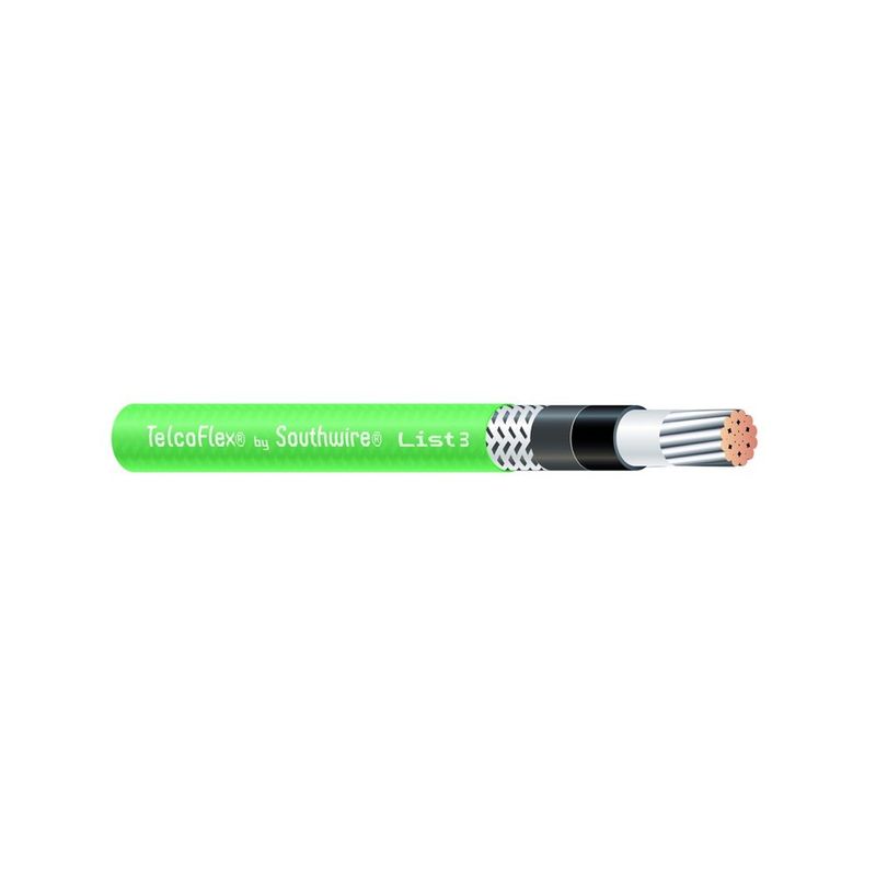 Alambre y cable de energía para telecomunicaciones TELCOFLEX® L3 350 KCMIL 37 hilos — Verde, 2000 pies