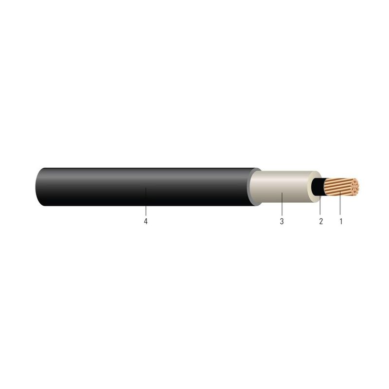 CABLE DE POTENCIA PARA TRACCIÓN CU 2400V NL-EPR termoestable SOLONON LSZH-TS. MV 90 2/0 AWG 19 hilos