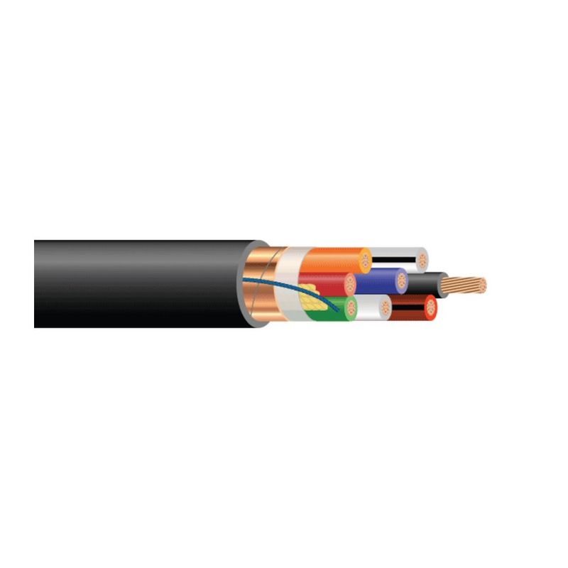 CABLE DE CONTROL CU PE/PVC 10 AWG 7 hilos — Negro