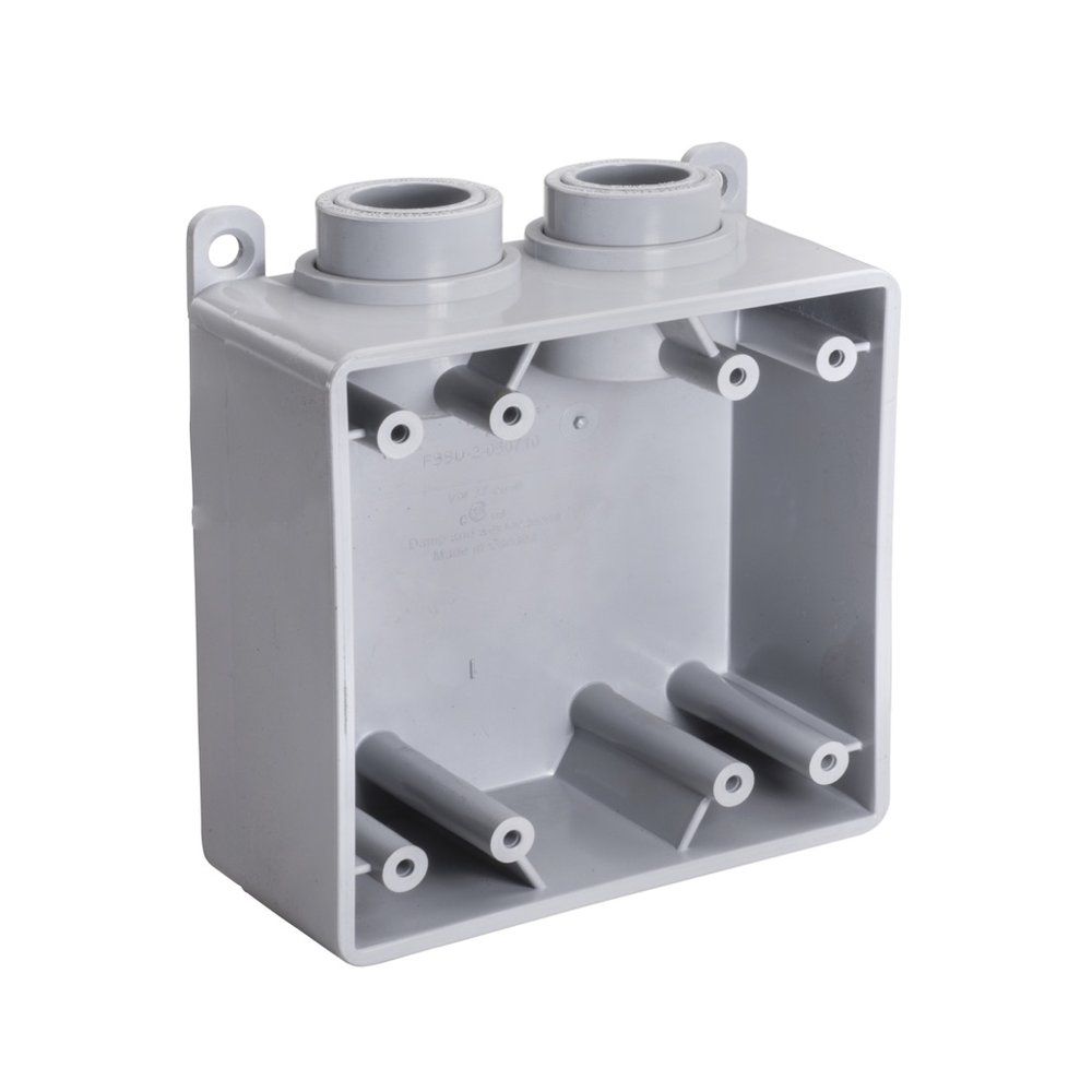 CAJA A PRUEBA DE INTEMPERIE 1" DE DOS MÓDULOS TIPO FSS