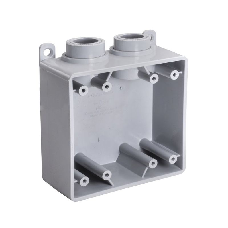 CAJA A PRUEBA DE INTEMPERIE 1/2" DE DOS MÓDULOS TIPO FSS