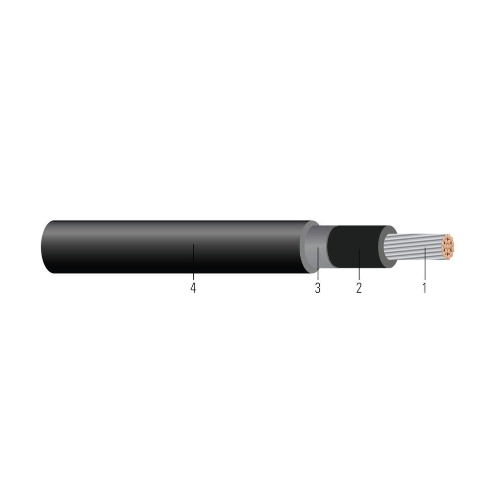 Cable de señalización sin pantalla de CU estañado 1000V 14 AWG 19 hilos — Negro