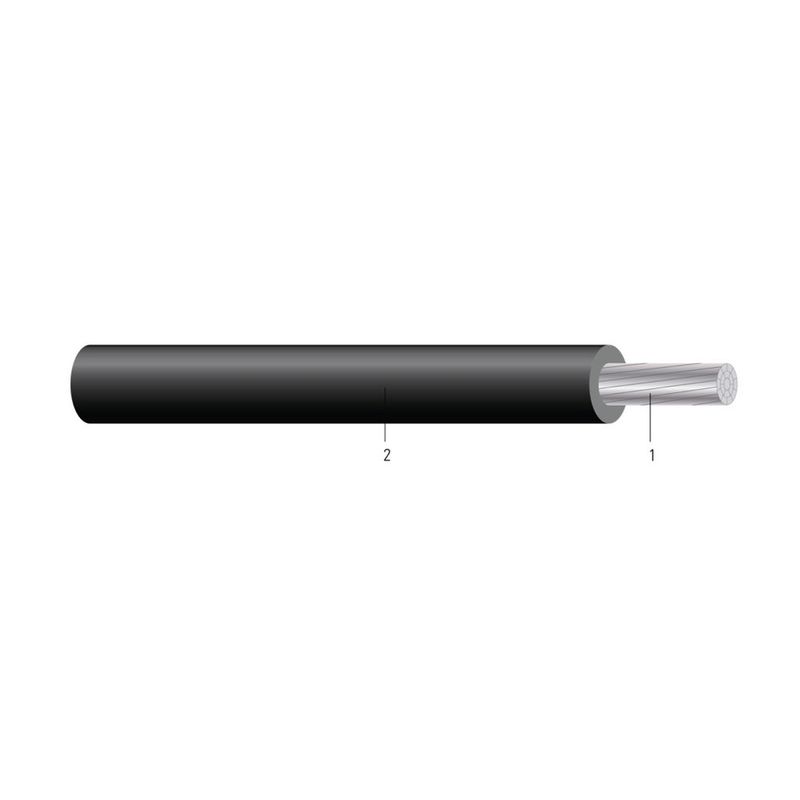 Cable 4 cableado 3EAL PV XLP 2000V Negro 0 pies