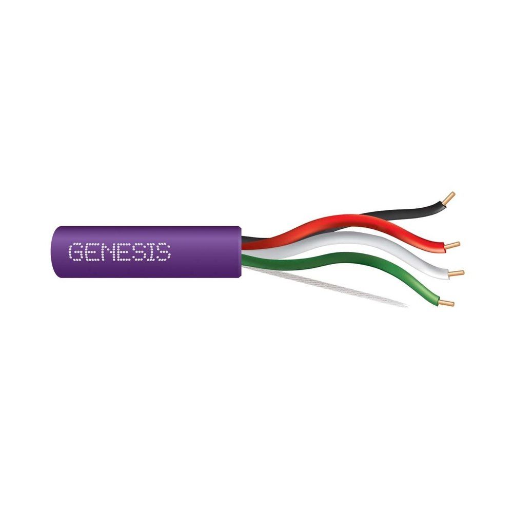 Cable 22 sólido 4/C Cobre CMP/FT6 Morado GEN 1000 pies