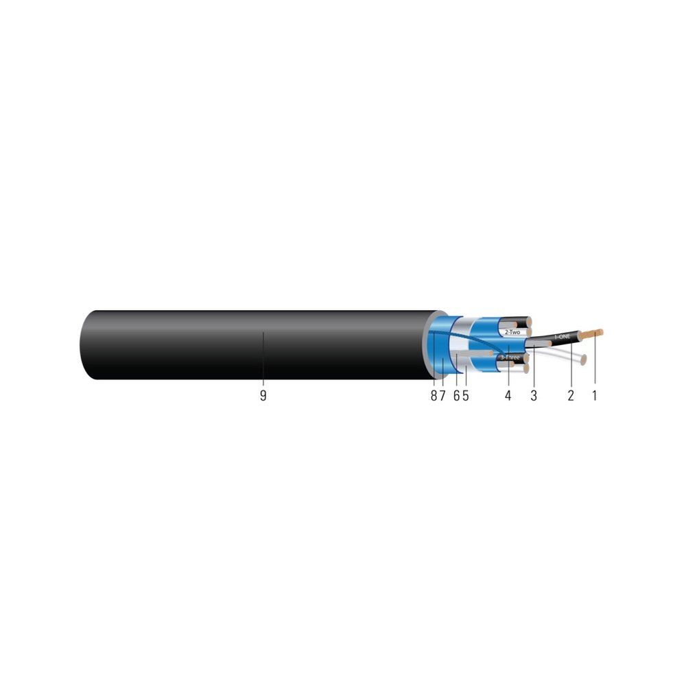 Cable 16/5 PAIR cableado Cobre TFN/PVC SPOS TYPE TC-ER Negro 2000 pies