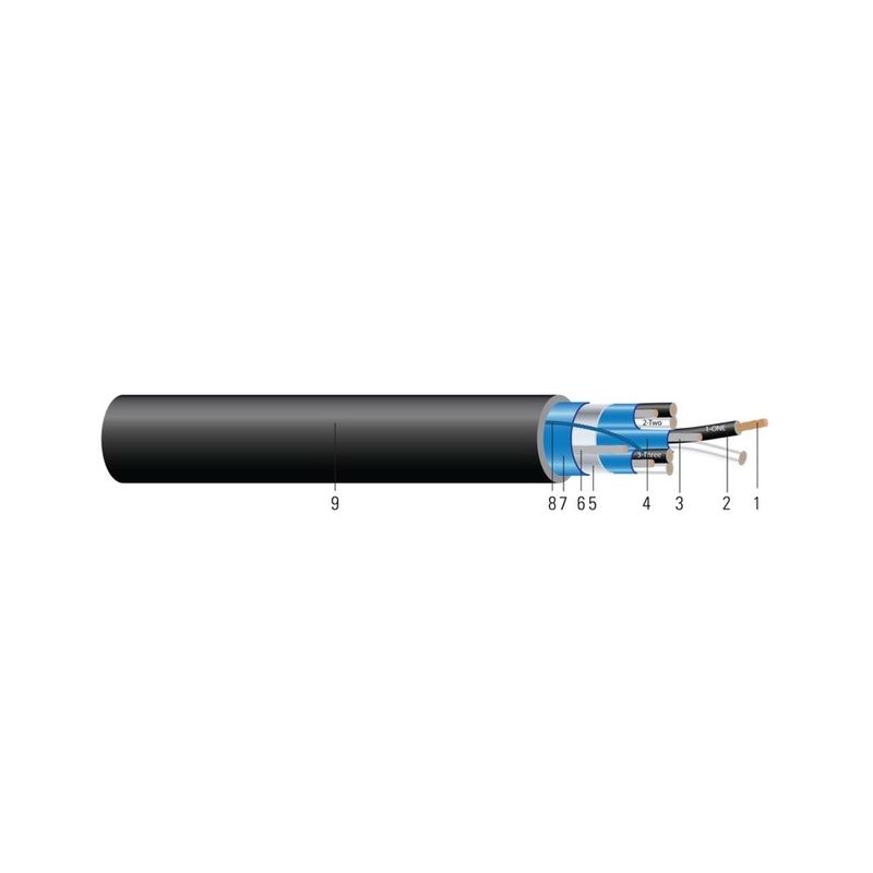 Cable 16/5 PAIR cableado Cobre TFN/PVC SPOS TYPE TC-ER Negro 2000 pies