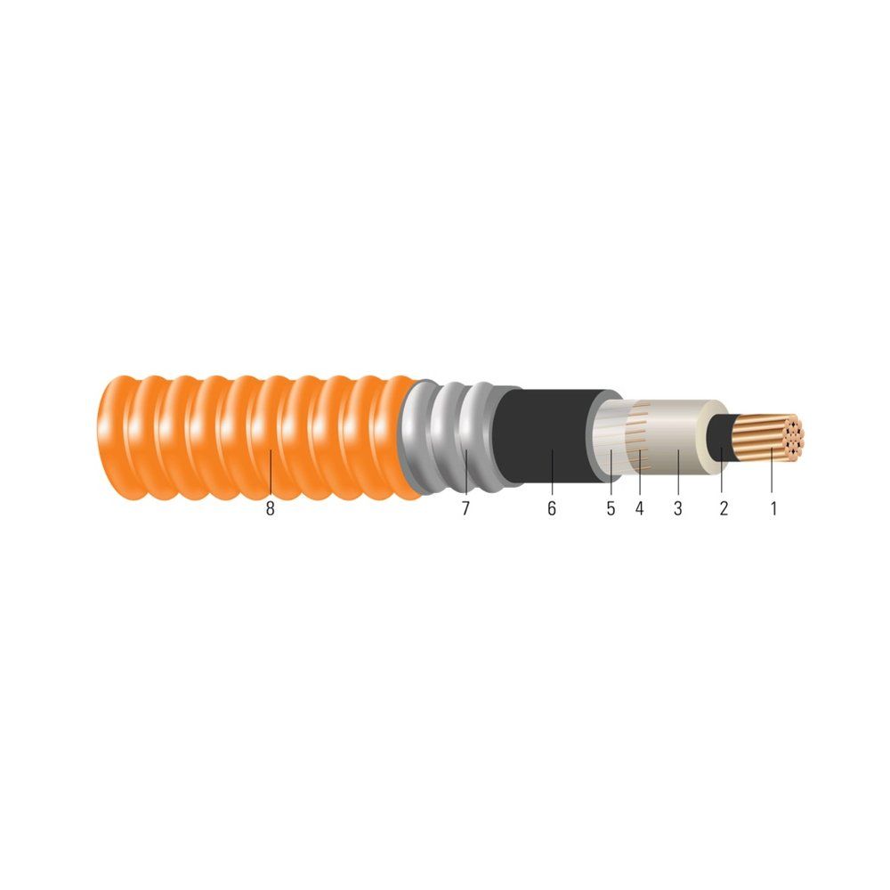 Cable de potencia CSA TECK 90 CU 5000V no blindado con TRXLPE 1000 KCMIL 61 hilos — Naranja