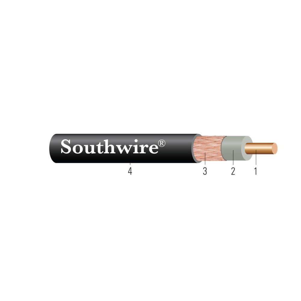 Cable RG59 CCTV 22 cableado Cobre 95% SHIELD Cobre BRAID CL2 Negro 1000 pies
