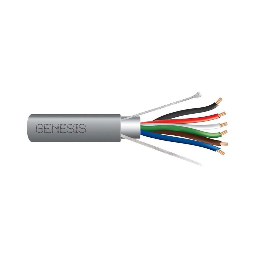 Cable Multiconductor Blindado, Riser 18 AWG 19 hilos — Gris, 500 pies