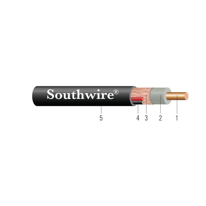 Cable RG59-CCTV AND 18/2 ROUND CL2P Blanco 500 pies