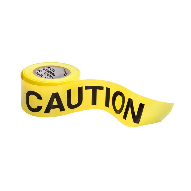 Cinta de precaución amarilla de 3" x 1000 ft, 2 mil