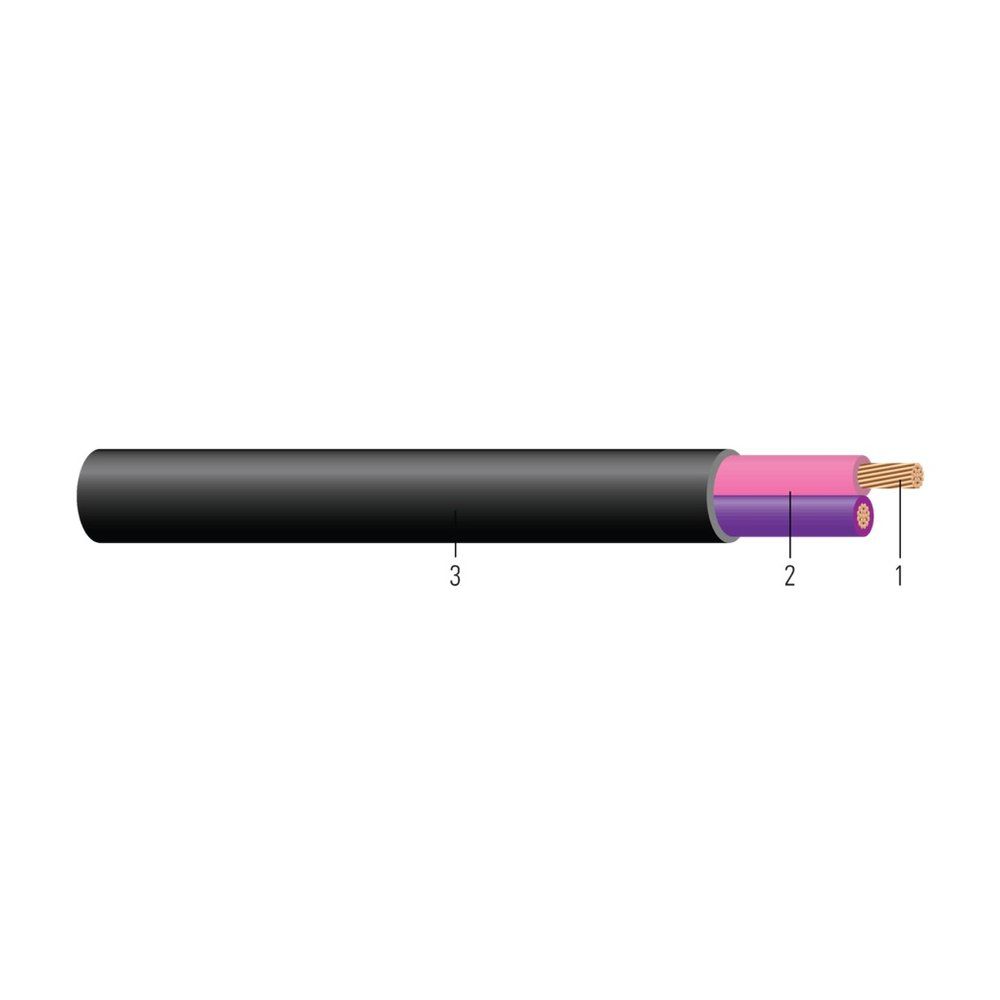 Cable CU 600V Aislamiento PVC-Nylon Chaqueta PVC TFFN. Clasificado para charola (CT) - Resistente a la luz solar - Para enterrado directo - Libre de silicona 16 AWG 26 hilos — 2000 pies