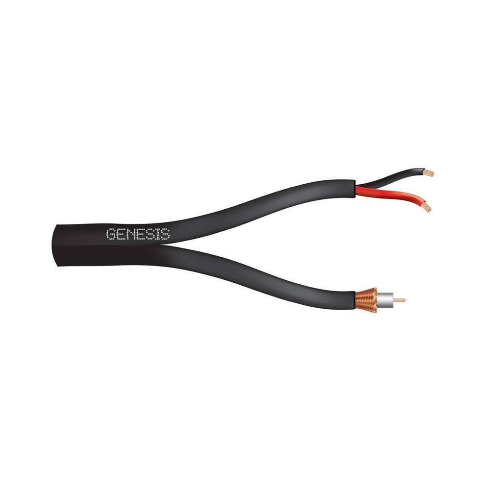 Cable RG59/U&amp;18/2 ZIP CCTV 1000R BLK GEN