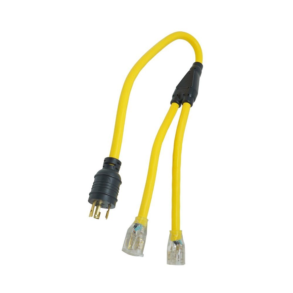 SOUTHWIRE, CABLE ADAPTADOR PARA GENERADOR 10/3 STOW 3' NEGRO 15 AMP PARA EXTERIOR DE GIRO Y BLOQUEO (TWIST-TO-LOCK) NEMA L5-30P