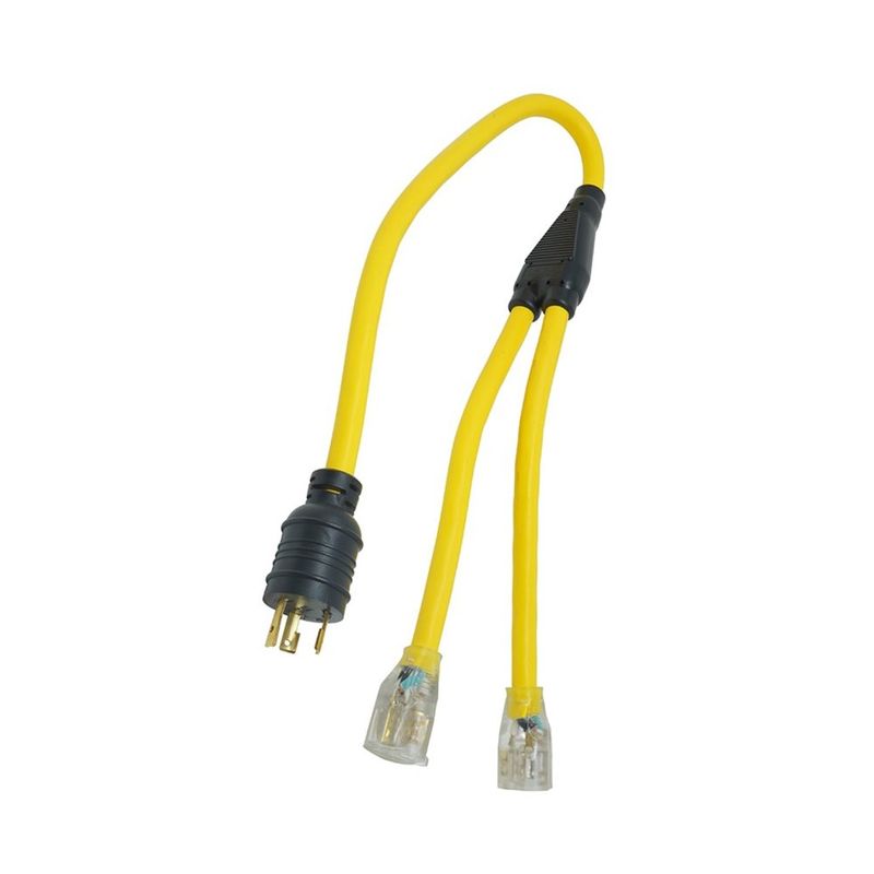 SOUTHWIRE, CABLE ADAPTADOR PARA GENERADOR 10/3 STOW 3' NEGRO 15 AMP PARA EXTERIOR DE GIRO Y BLOQUEO (TWIST-TO-LOCK) NEMA L5-30P
