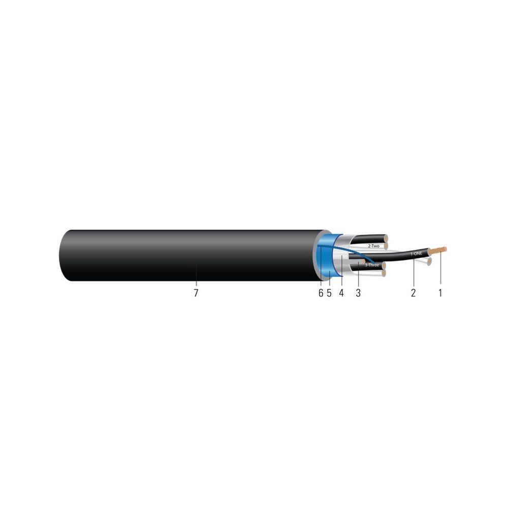Cable 16/1 PAIR cableado Cobre TFN/PVC OAS TYPE TC Negro 1000 pies