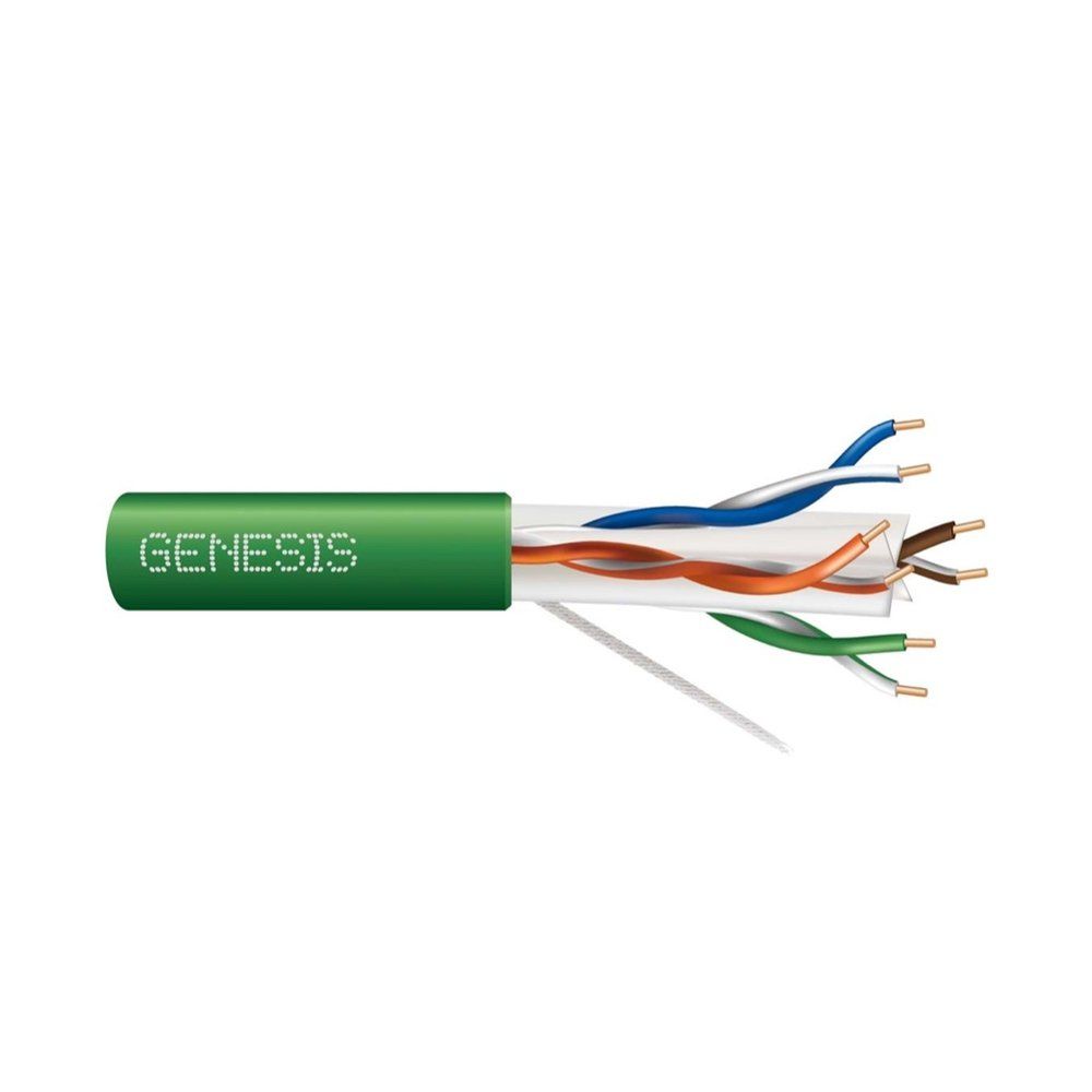 Cable 23/4PR CAT6+CMP/FT6 1000PB GRN GEN
