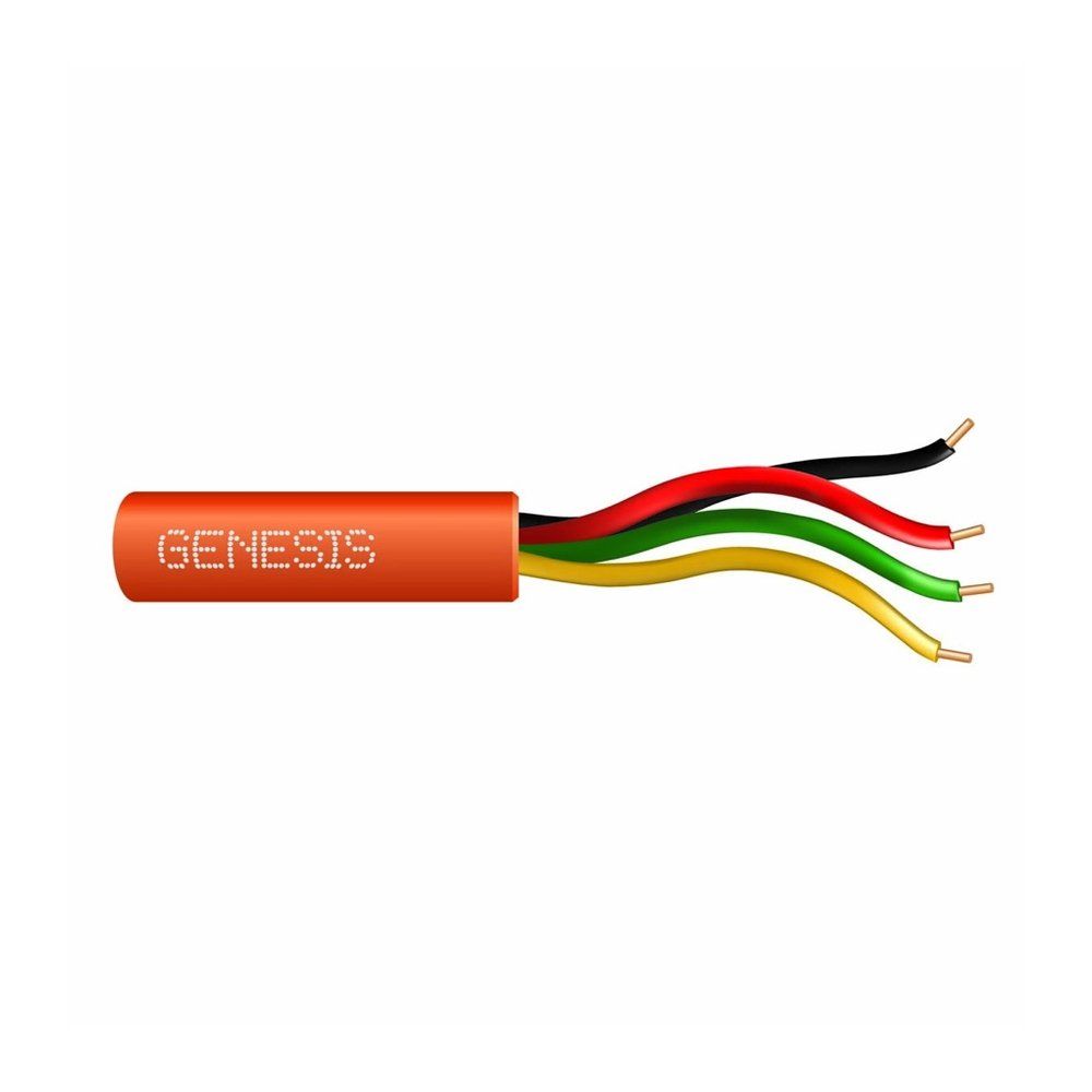 Cable 22 sólido 4/C Cobre CL2R/FPLR/CMR Naranja GEN 1000 pies