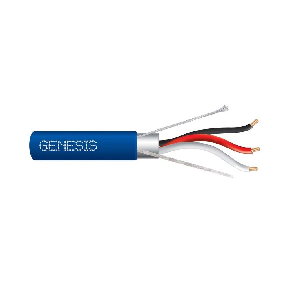 Cable Multiconductor Blindado, Plenum 18 AWG 19 hilos — Azul, 1000 pies