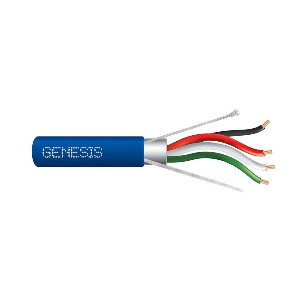 Cable Multiconductor Blindado, Plenum 18 AWG 19 hilos — Azul, 1000 pies