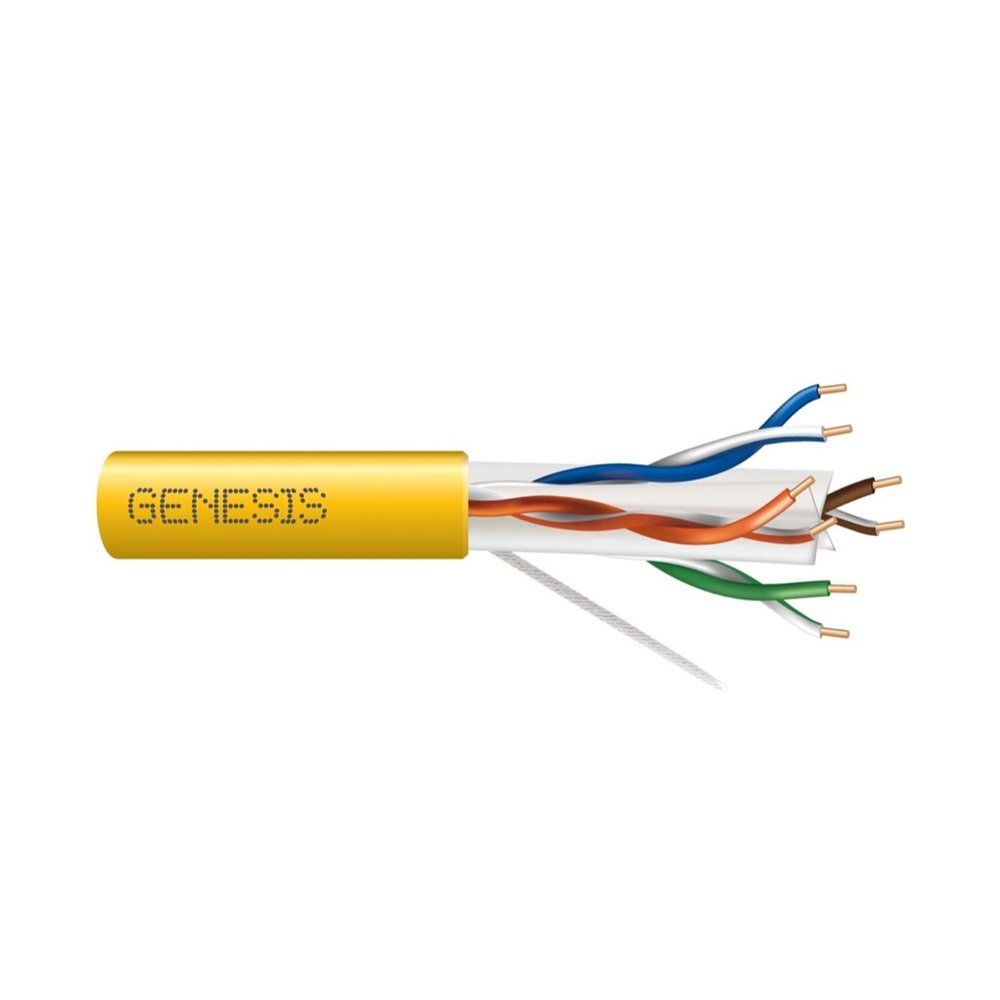 Cable 23/4PR CAT6+CMP/FT6 1000PB YEL GEN