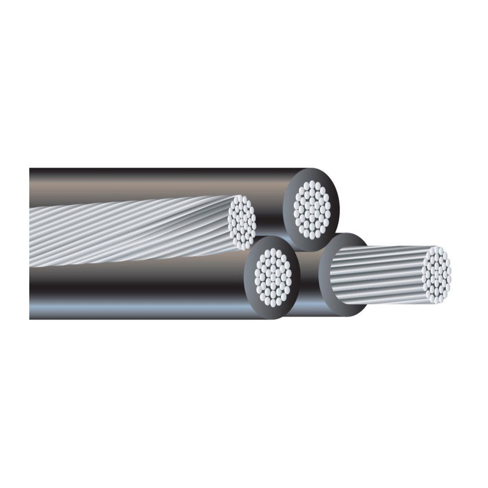 Cable ACOMETIDA AÉREA CUÁDRUPLEX DE ALUMINIO XLP 6 AWG 7 hilos — 2100 pies