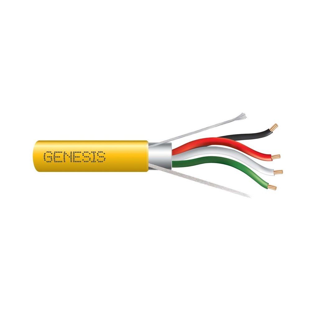 Cable Multiconductor Blindado, Plenum 18 AWG 19 hilos — Amarillo, 1000 pies