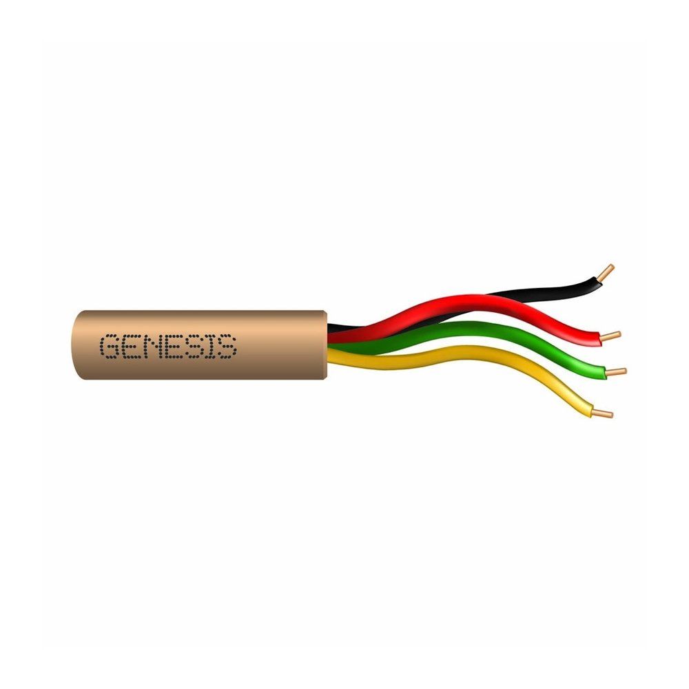 Cable 22 sólido 4/C Cobre CL2R/FPLR/CMR BEIGE GEN 1000 pies