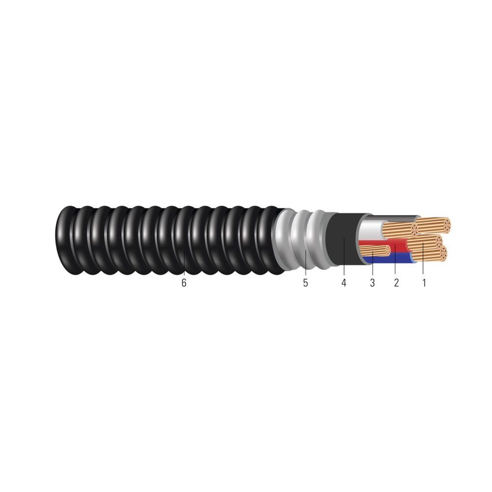 Cable de control CSA TECK 90 1000V con LSZH 12 AWG 7 hilos — Negro