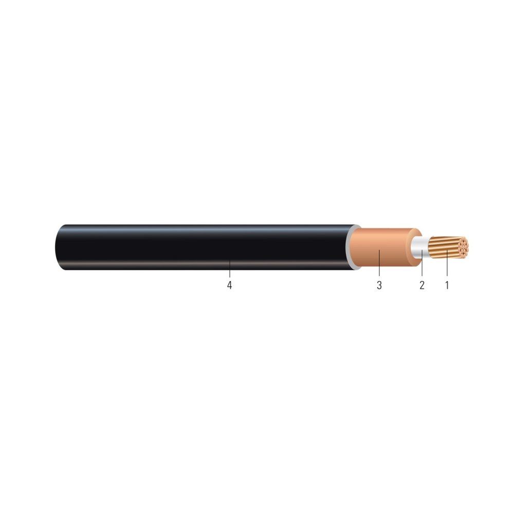 CABLE DE POTENCIA PARA TRACCIÓN CU 2000V EPR RHH/RHW-2 termoestable LSZH-TS 2/0 AWG 259 hilos — Negro