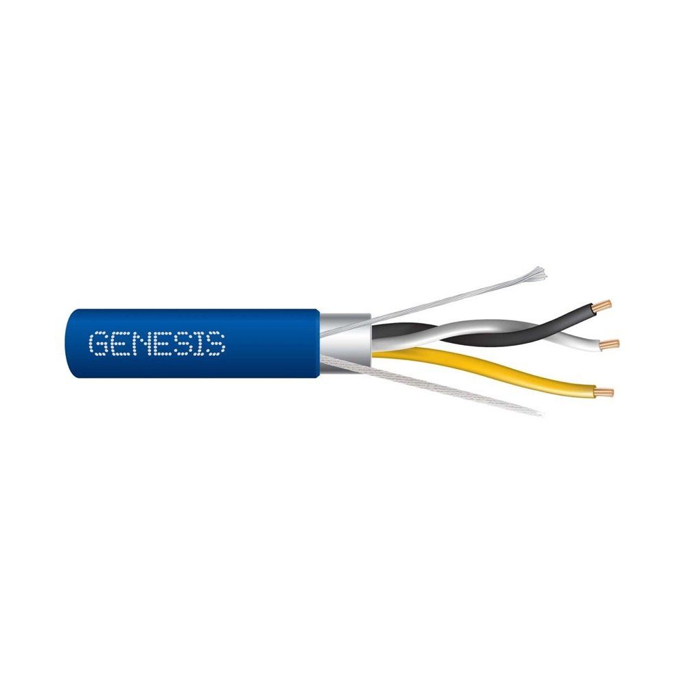 Cable blindado RS-485, plenum 22 AWG 7 hilos — Azul, 1000 pies