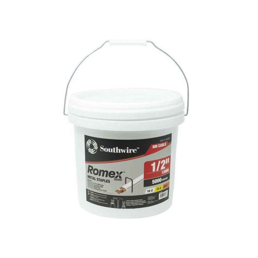 GRAPA, METÁLICA, CABLE NO METÁLICO ROMEX, 1/2", 5000PZAS/1PZA