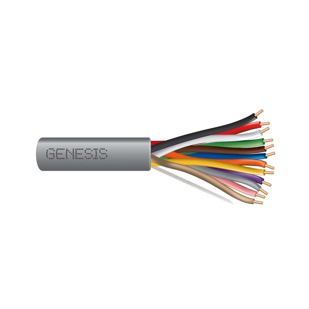 Cable 22 sólido 12/C Cobre CL2R/FPLR/CMR Gris GEN 500 pies
