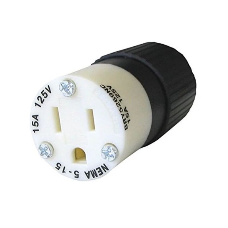 CONECTOR DE NAVAJA RECTA NEMA 5-15R 15A/125V NEGRO HUBBELL HBL5269CM2