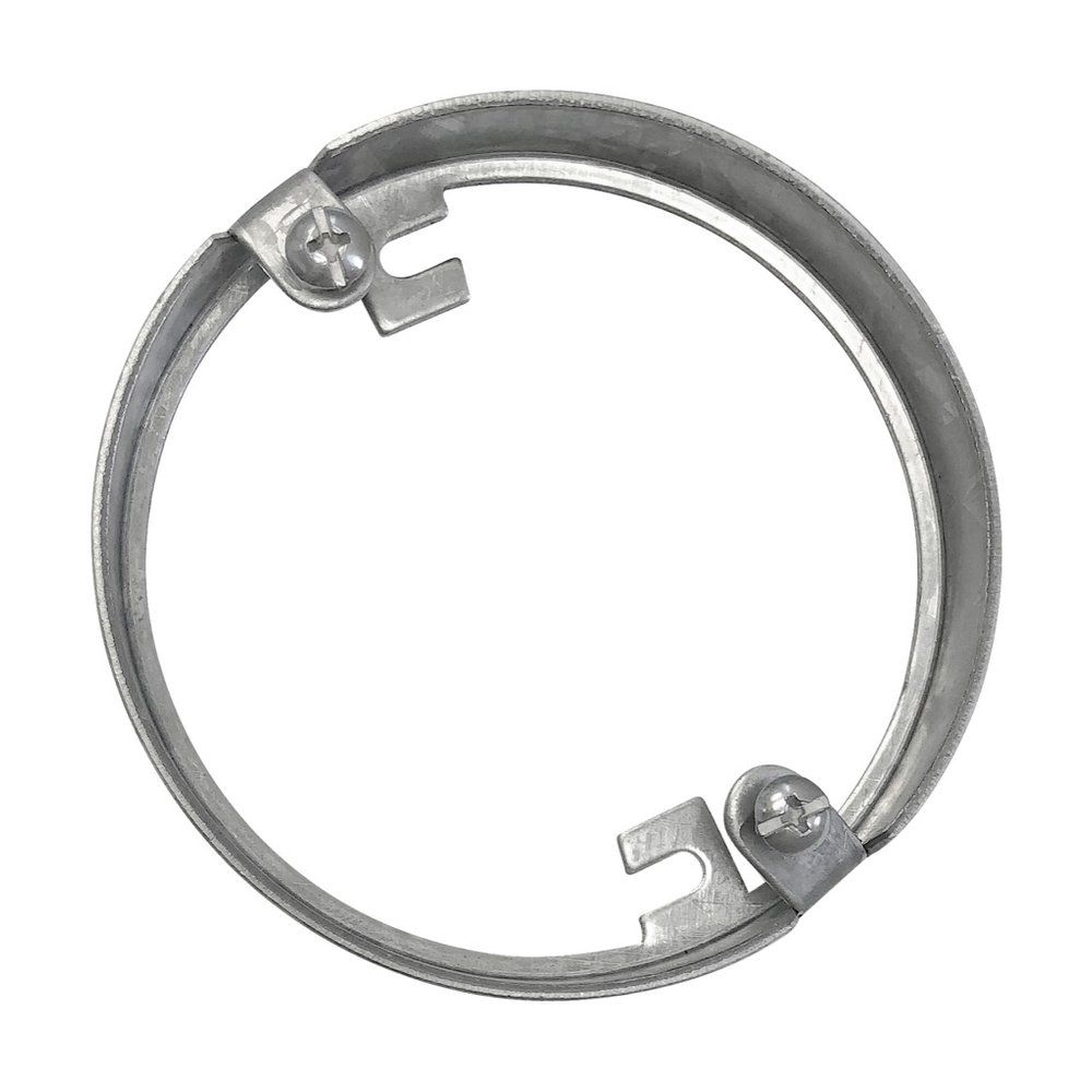 Anillo de Extensión para Caja Redonda Tipo Panqué de 3-1/2", 1/2" de Profundidad - Embutido, Orejas para Luminaria 2-3/4" entre Centros