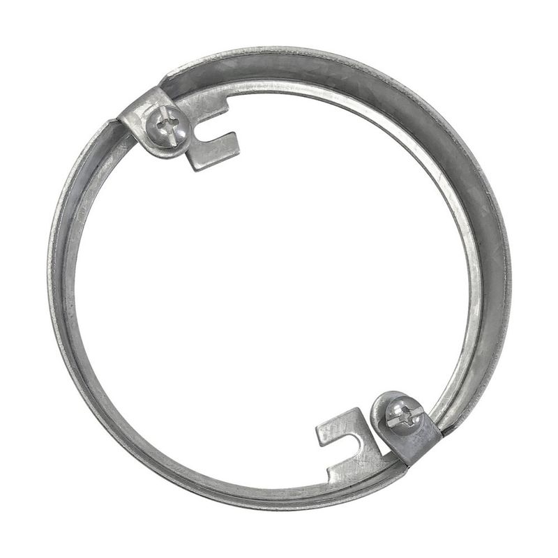 Anillo de Extensión para Caja Redonda Tipo Panqué de 3-1/2", 1/2" de Profundidad - Embutido, Orejas para Luminaria 2-3/4" entre Centros