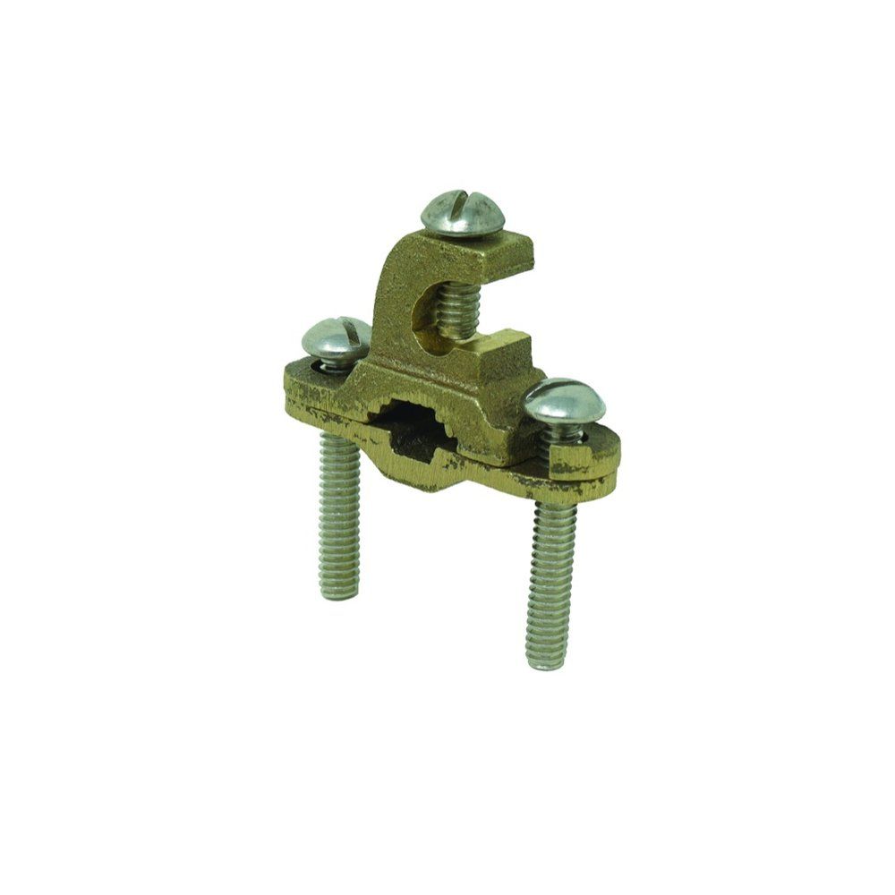 ABRAZADERA DE TIERRA, ZAPATA DE INSERCIÓN, BRONCE, 3/8"-1", #10-#2AWG, 1PZA