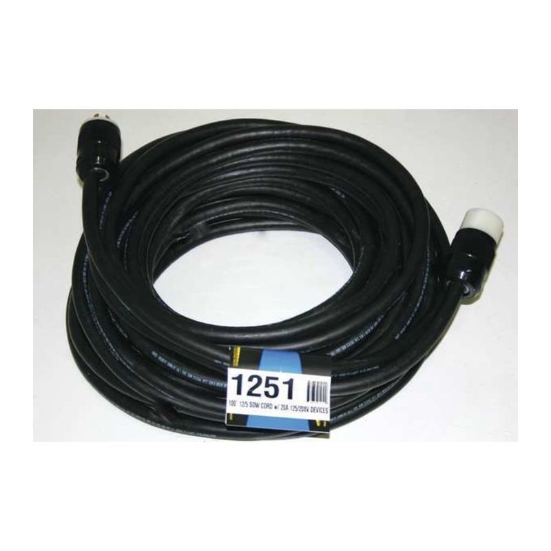 EXTENSIÓN DE 100 PIES 12/5 SOOW L21-20 DE GIRO Y BLOQUEO (TWIST-LOCK) 120/208V 20A 4P5W