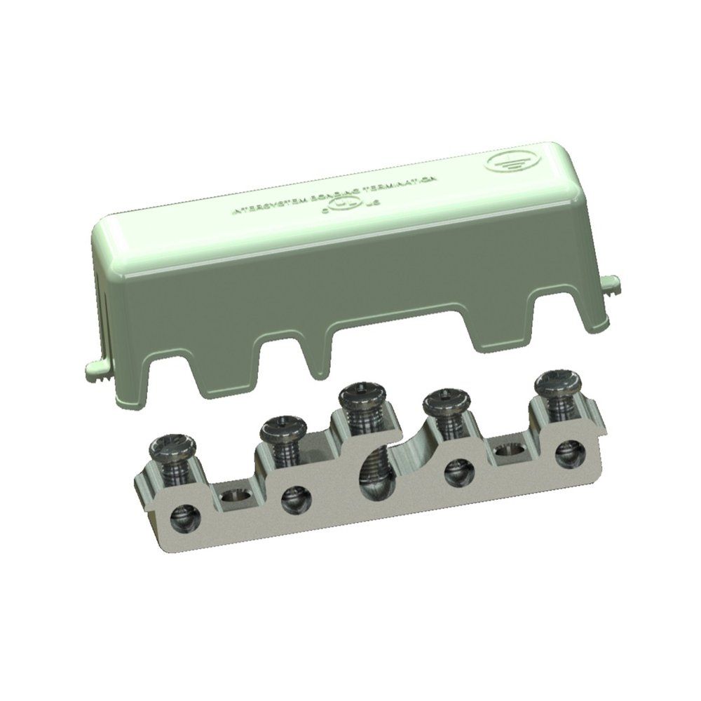 PUENTE DE UNIÓN INTERSISTEMAS, 5 POSICIONES, ALUMINIO, #6-#2AWG, 1PZA